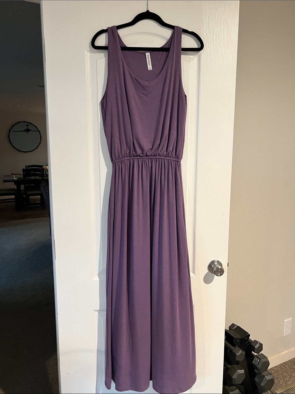 Zenana Outfitters Mauve Sleeveless Elastic-Waist Maxi Dress